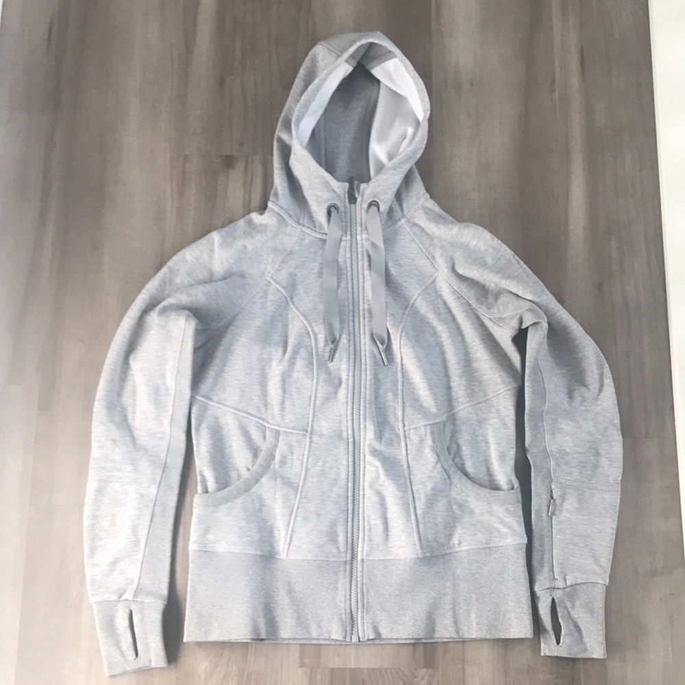 Athleta, Grey, Size M, Zip Front, Hooded Sweatshirt